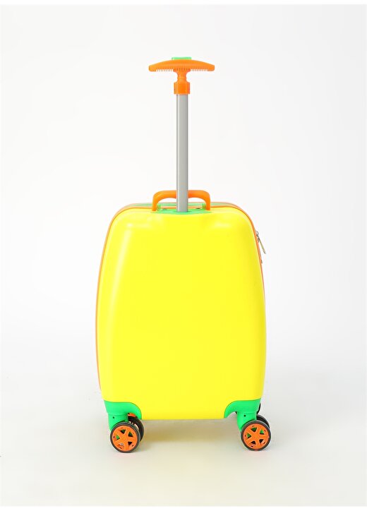 My Bag Kids Neon Sarı Çekçekli Sert Valiz 3