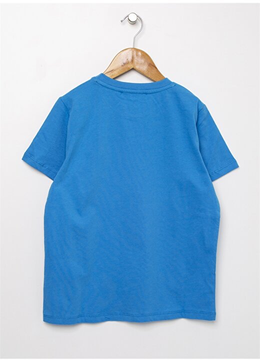 Limon Baskılı Bisiklet Yaka Mavi Erkek Çocuk T-Shirt 2