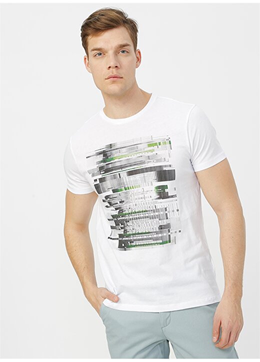 Fabrika Beyaz Erkek T-Shirt 3
