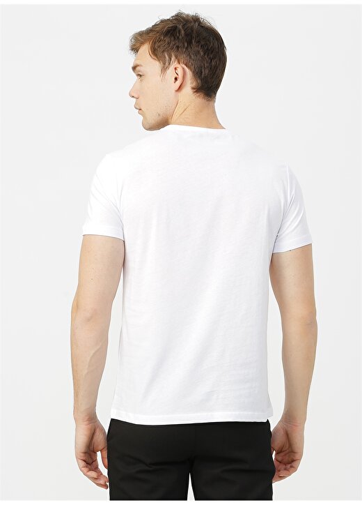 Fabrika Beyaz - Siyah Erkek T-Shirt 4