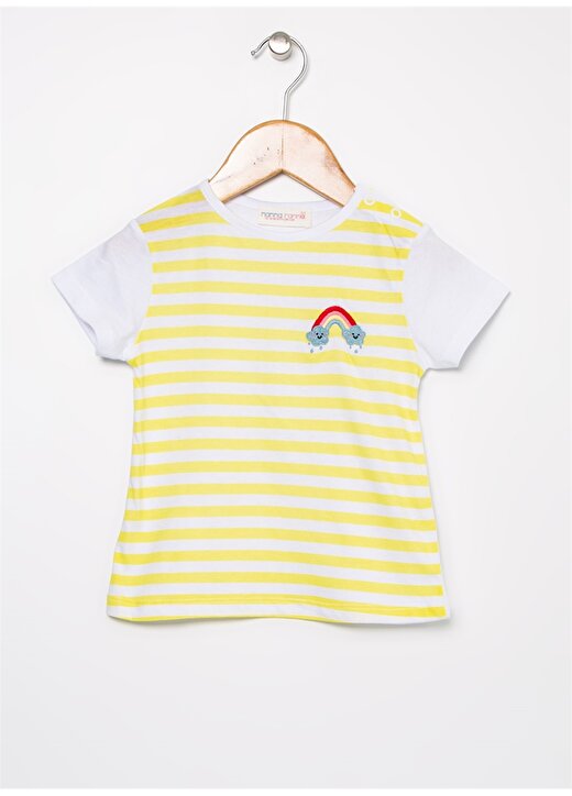 Mammaramma Sarı - Beyaz Kız Bebek T-Shirt HG-08 1