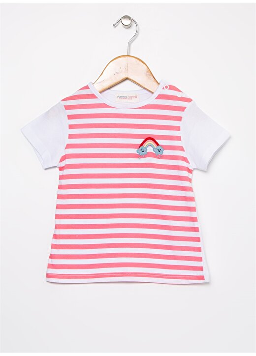 Mammaramma Pembe - Beyaz Kız Bebek T-Shirt HG-08 1