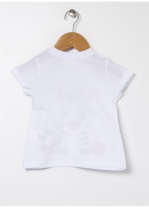 Mammaramma SG-02 Bisiklet Yaka Kısa Kollu Basic Fit Beyaz Kız Bebek T-Shirt 2