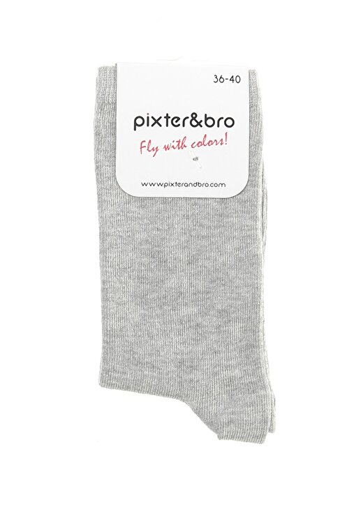 Pixter&Bro Gri Soket Çorap 1