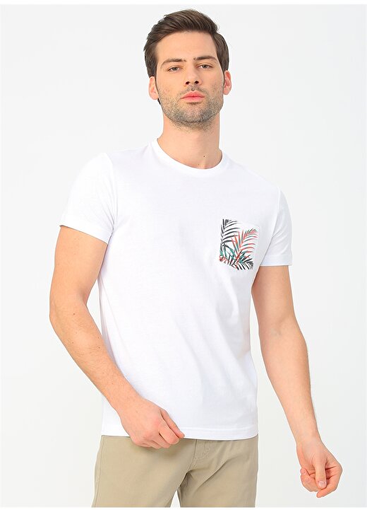Fabrika Beyaz Erkek T-Shirt 1