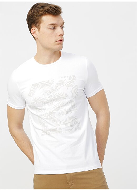 Fabrika Beyaz Erkek T-Shirt 3