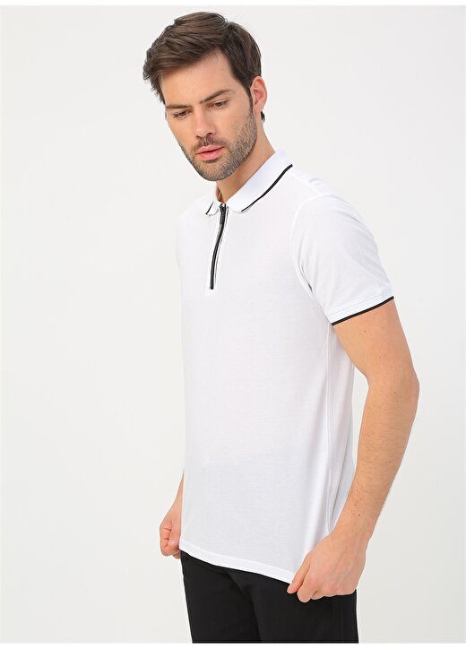 Fabrika Beyaz Erkek Polo T-Shirt 3