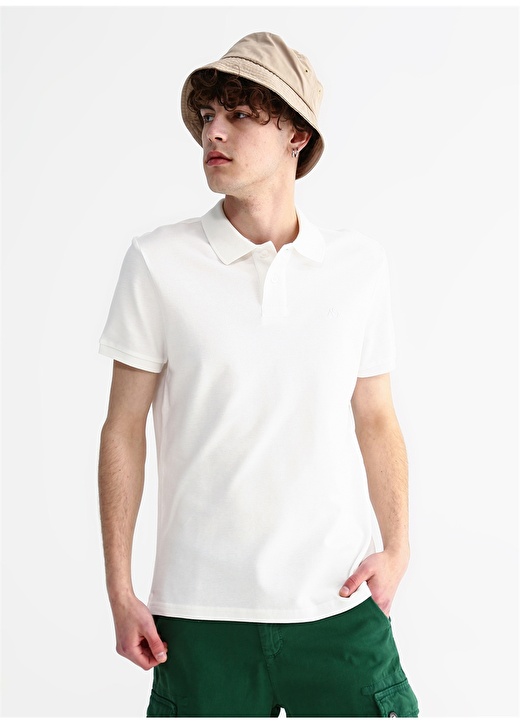 Aeropostale Polo Yaka Düz Beyaz Erkek T-Shirt 4289 2