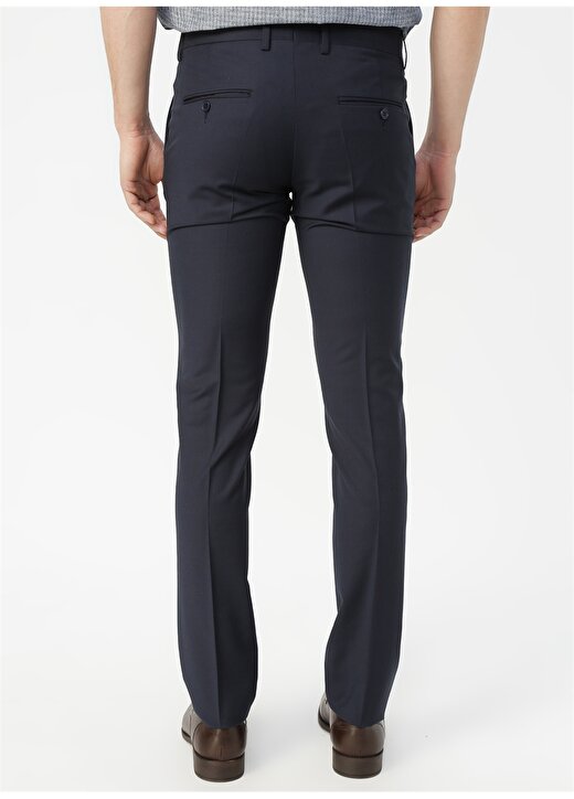 Fabrika Normal Bel Slim Fit Düz Lacivert Erkek Klasik Pantolon - KIMYA-18-Y 4