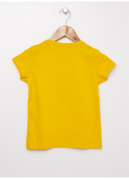 Limon Love Baskılı Bisiklet Yaka Sarı Kız Çocuk T-Shirt 3
