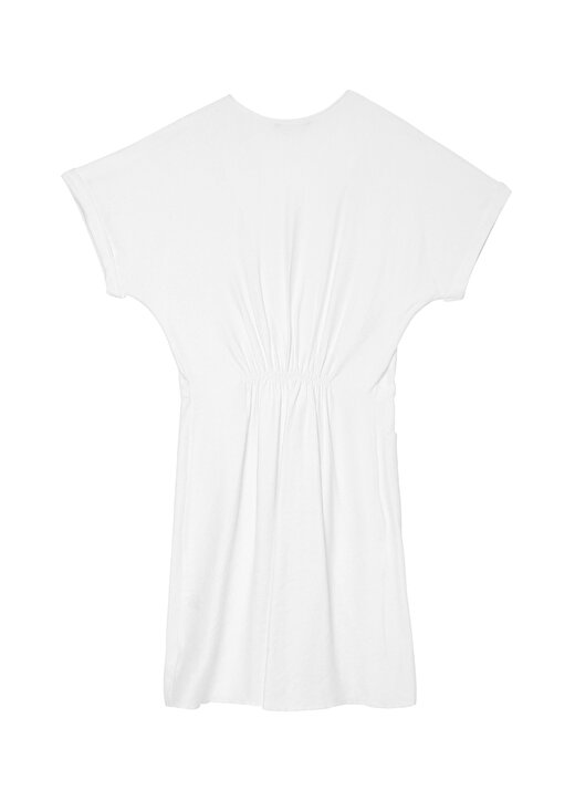 Limon Beyaz Bağcıklı Elbise 2
