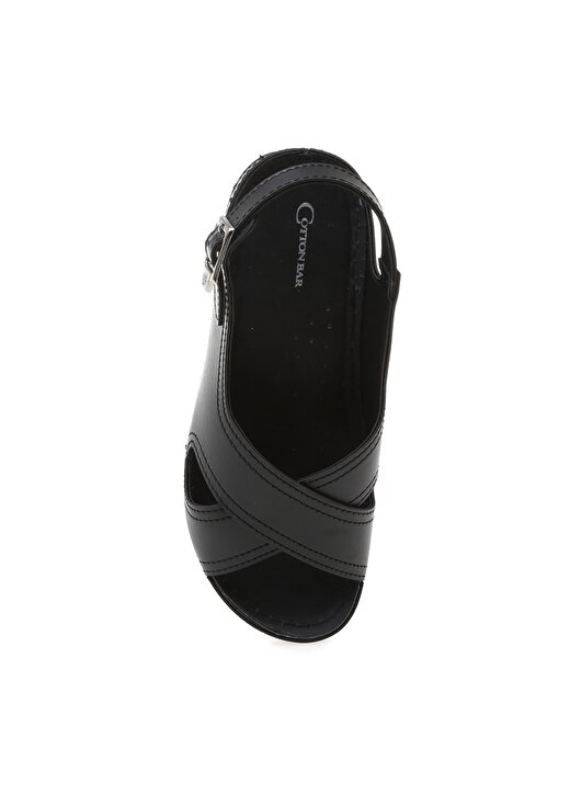 Cotton Bar Siyah Kadın Sandalet L48-GELA 4