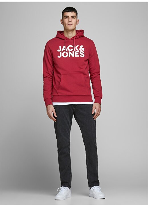 Jack & Jones 12152840 Koyu Kırmızı Sweatshirt 3
