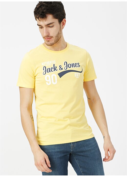 Jack & Jones 12164848 Limon Sarı T-Shirt 2