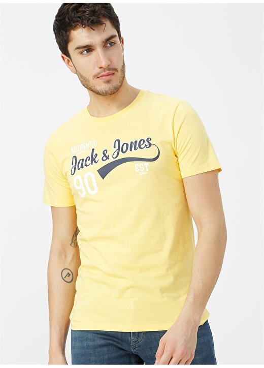 Jack & Jones 12164848 Limon Sarı T-Shirt 4