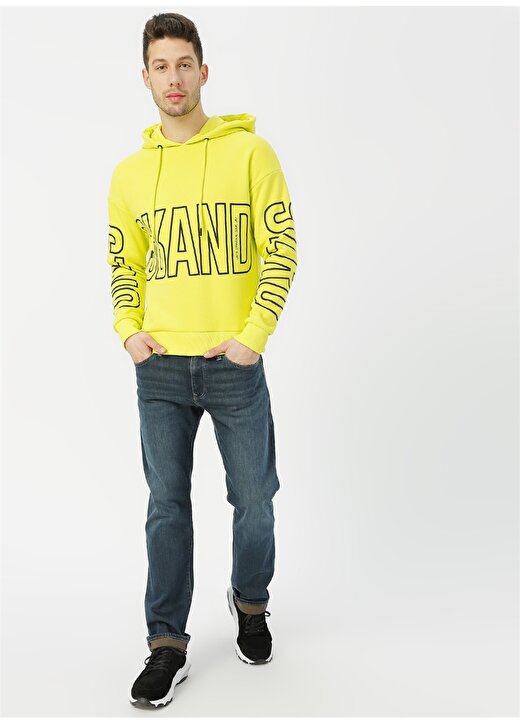 Jack & Jones 12167607 Neon Sarı Sweatshirt 2