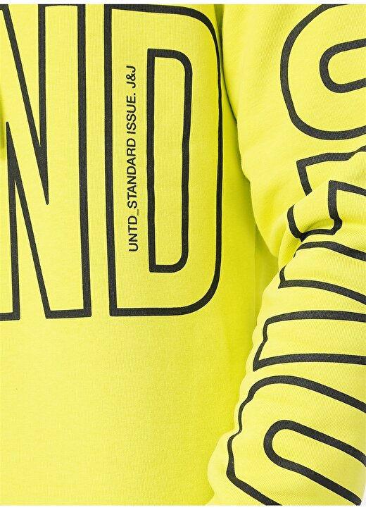 Jack & Jones 12167607 Neon Sarı Sweatshirt 4