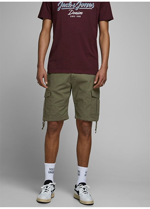 Jack & Jones 12169396 Haki Kargo Şort 3