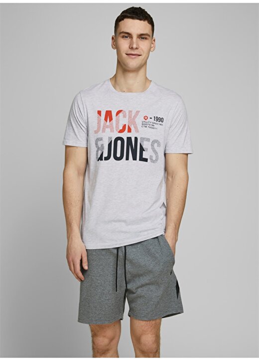 Jack & Jones 12172215 Beyaz Melanj T-Shirt 1