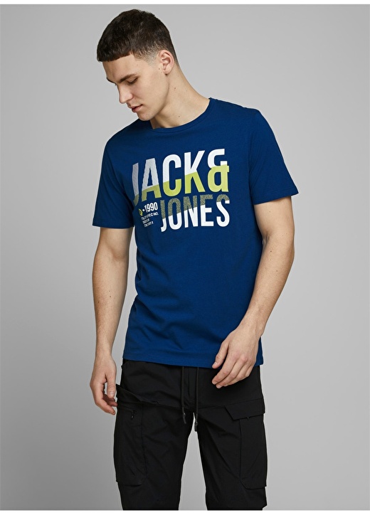 Jack & Jones 12172215 Gri Mavi T-Shirt 2