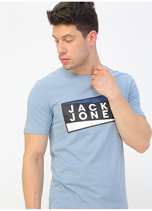 Jack & Jones 12172246 Gri Mavi T-Shirt 1