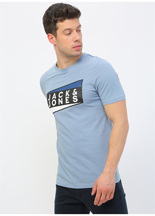 Jack & Jones 12172246 Gri Mavi T-Shirt 3