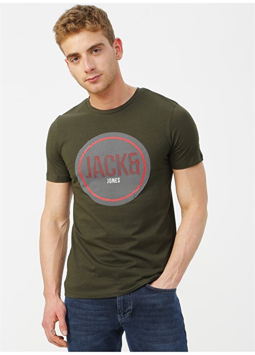 Jack & Jones 12179378 Koyu Haki T-Shirt 3