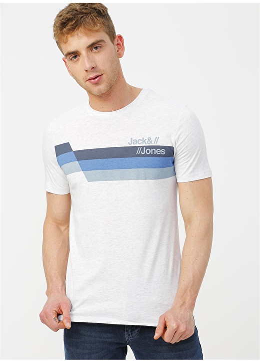 Jack & Jones 12179383 Beyaz Melanj T-Shirt 1