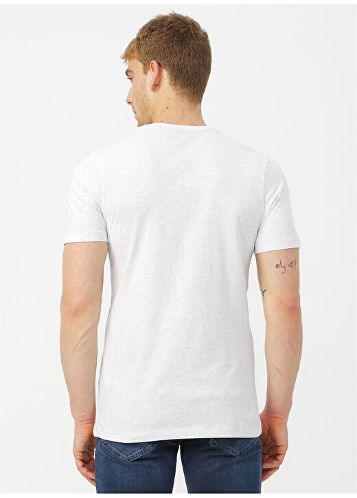 Jack & Jones 12179383 Beyaz Melanj T-Shirt 4