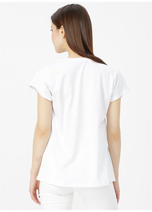 Fashion Friends Beyaz Baskılı T-Shirt 4