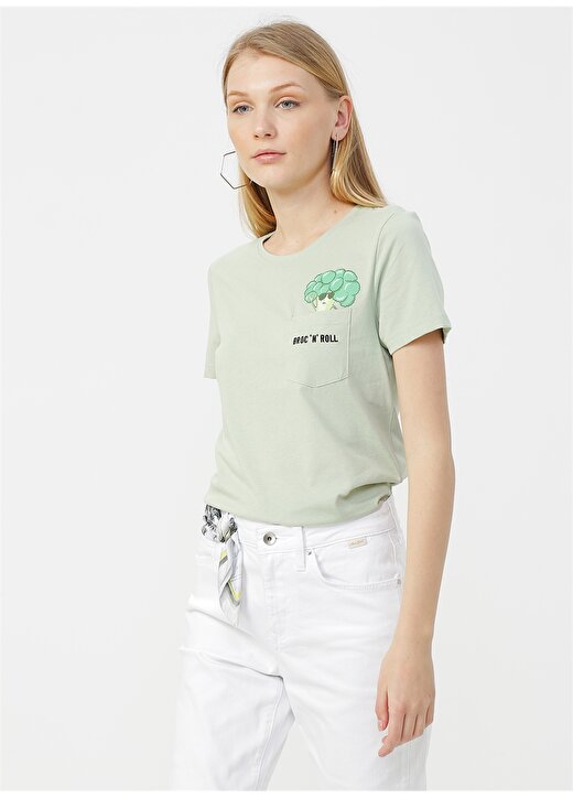 Only Açık Yeşil T-Shirt 3