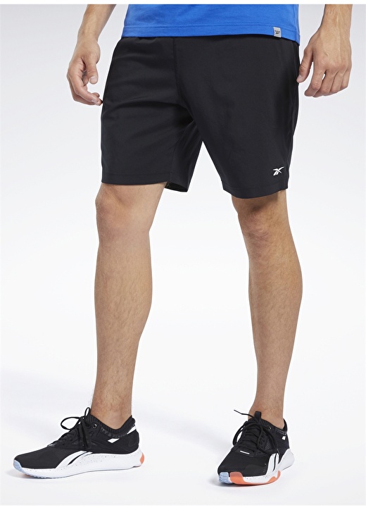 Reebok Fp9088 Wor Comm Woven Short Bağlamalı Normal Kalıp Düz Siyah Erkek Şort 2