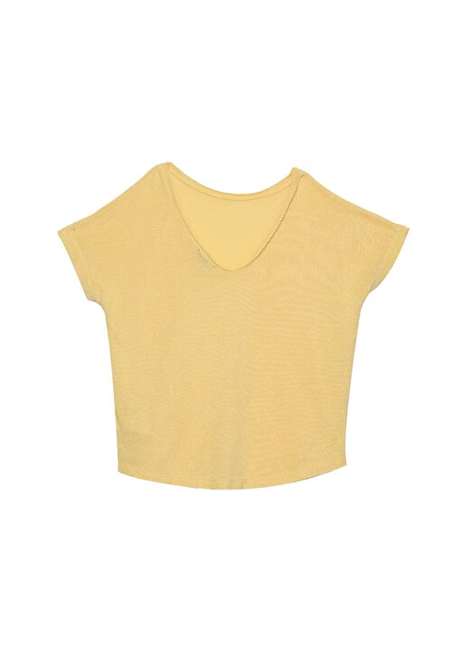 Mavi Kısa Kol Penye Açık Sarı T-Shirt 2