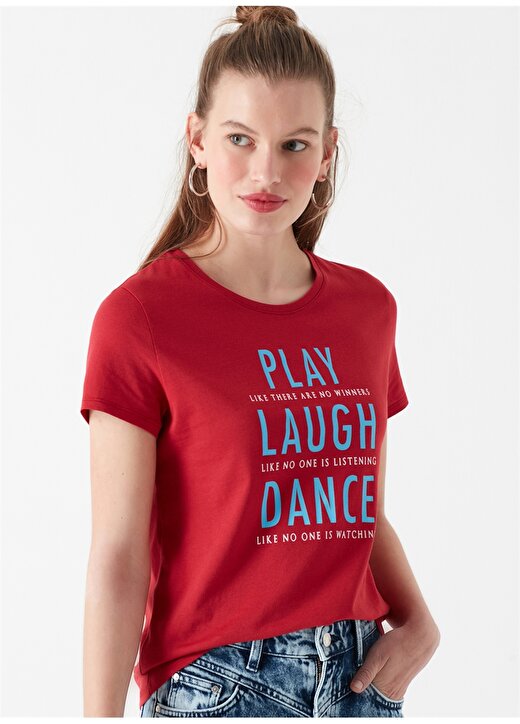 Mavi Play Laugh Dance Kırmızı T-Shirt 2