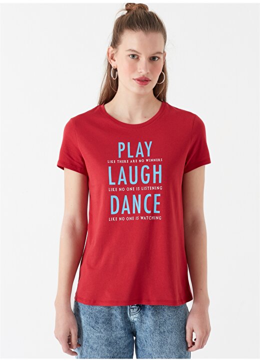 Mavi Play Laugh Dance Kırmızı T-Shirt 3