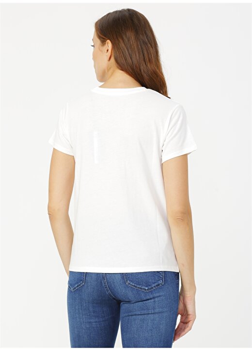 Mavi Extraveganza Baskılı Penye Kırık Beyaz T-Shirt 4