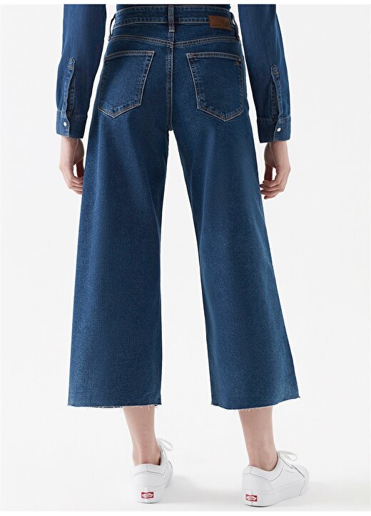 Mavi Yüksek Bel Standart Kadın Denim Pantolon 4