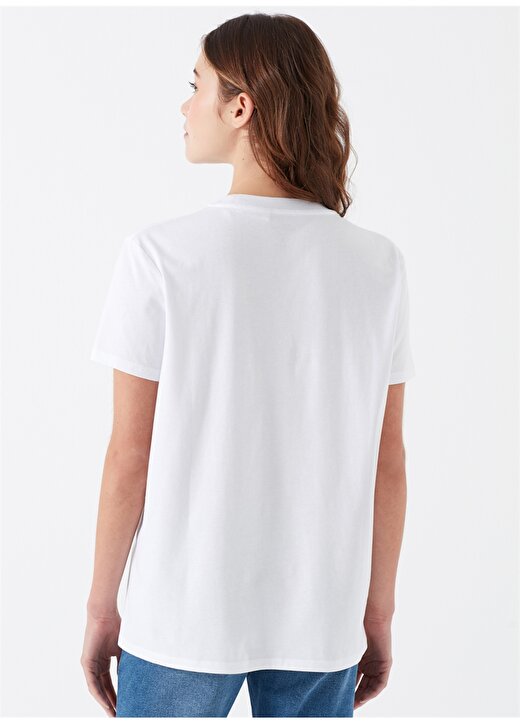 Mavi Frıends Baskılı Beyaz T-Shirt 4