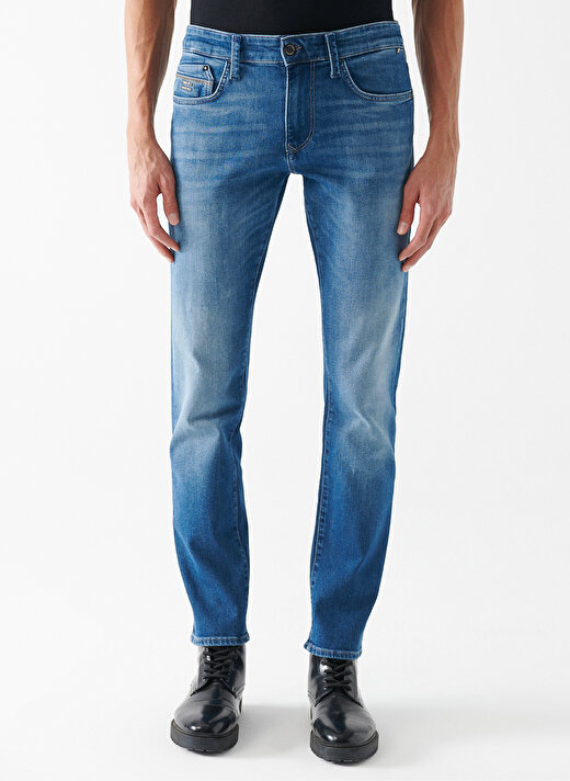 Mavi Slim Straight  Erkek Denim Pantolon 0035131596 MARCUS Dark Vint BlckPro 3