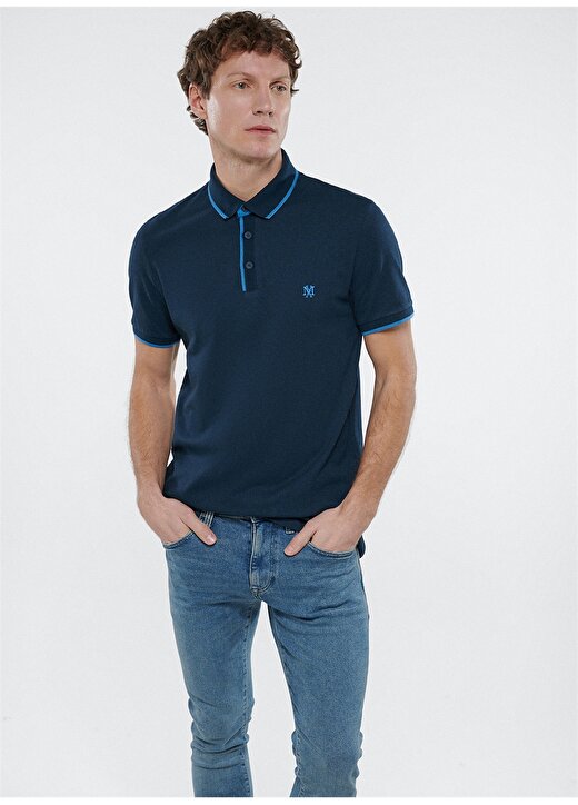 Mavi Düz Koyu Lacivert Erkek Polo T-Shirt 062373-28417 POLO Gece Lacivert 1