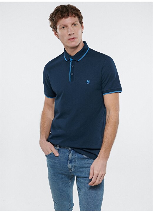 Mavi Düz Koyu Lacivert Erkek Polo T-Shirt 062373-28417 POLO Gece Lacivert 2