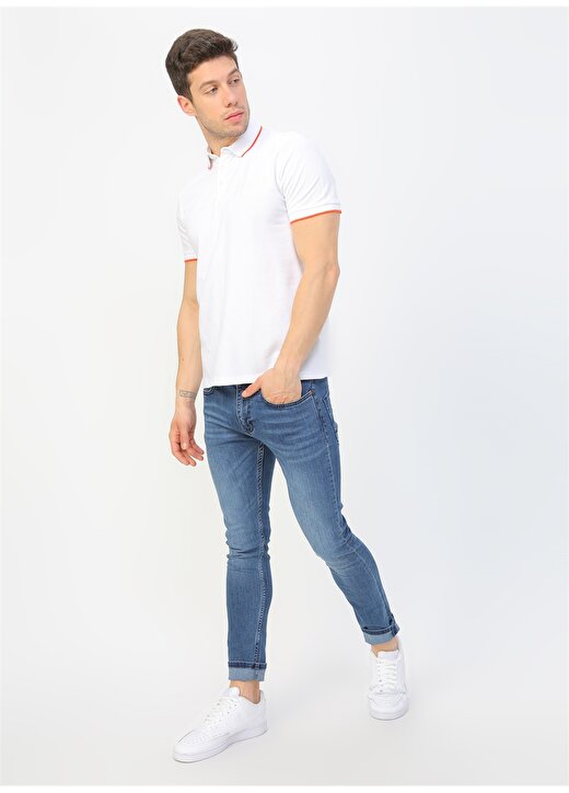 Mavi Beyaz Polo T-Shirt 2