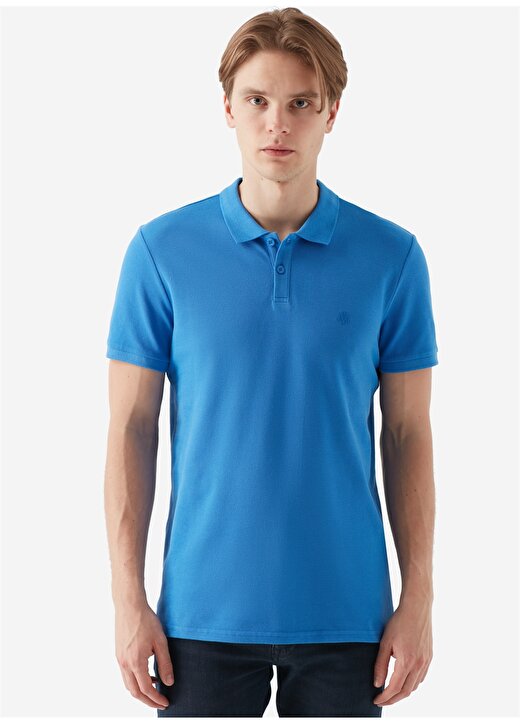 Mavi 8806043-31385 Polo Yaka Kısa Kollu Mavi Erkek T-Shirt 3
