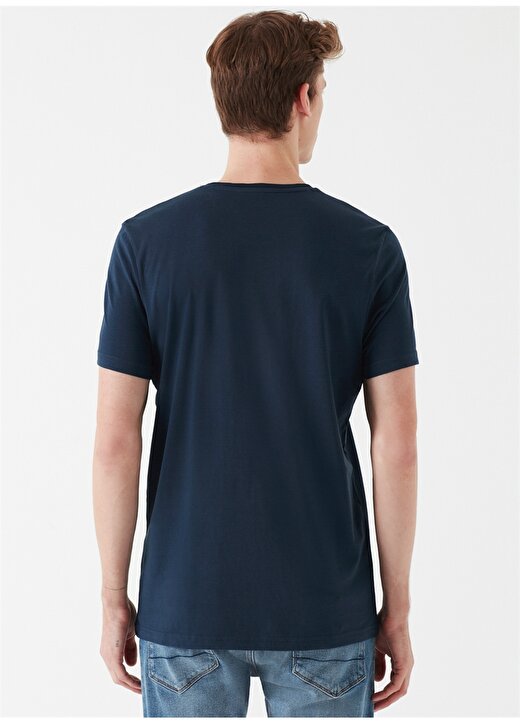 Mavi Baskılı Lacivert T-Shirt 3