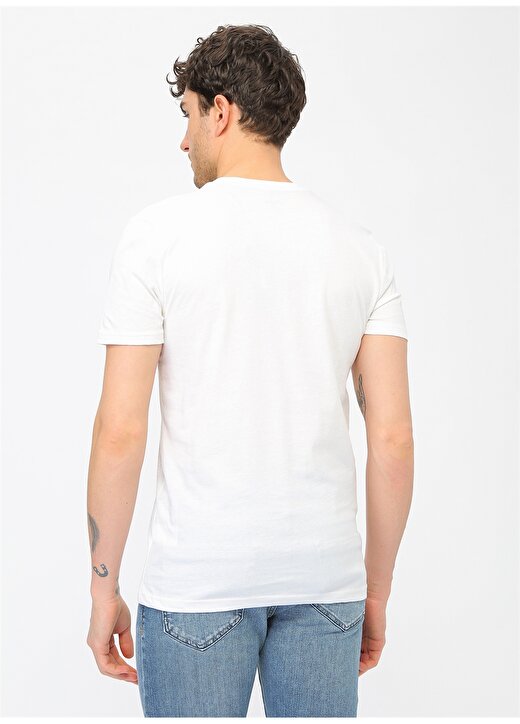Mavi Beyaz Baskılı T-Shirt 4