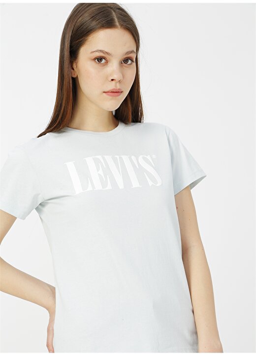 Levis Mavi Baskılı T-Shirt 3