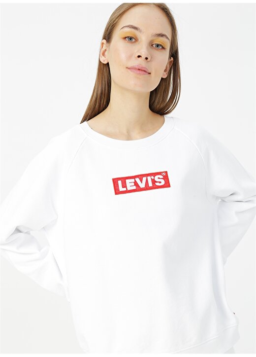 Levis Beyaz Baskılı Sweatshirt 1