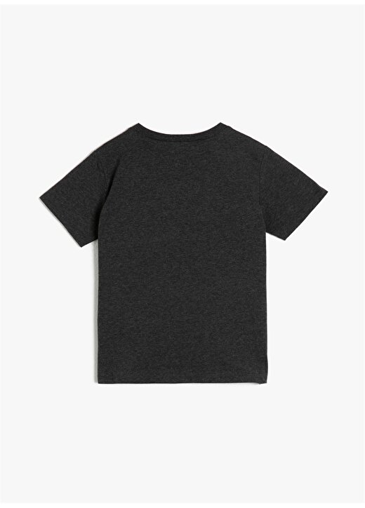 Koton Yuvarlak Yaka Kısa Kollu Baskılı Antrasit Erkek Çocuk T-Shirt 2