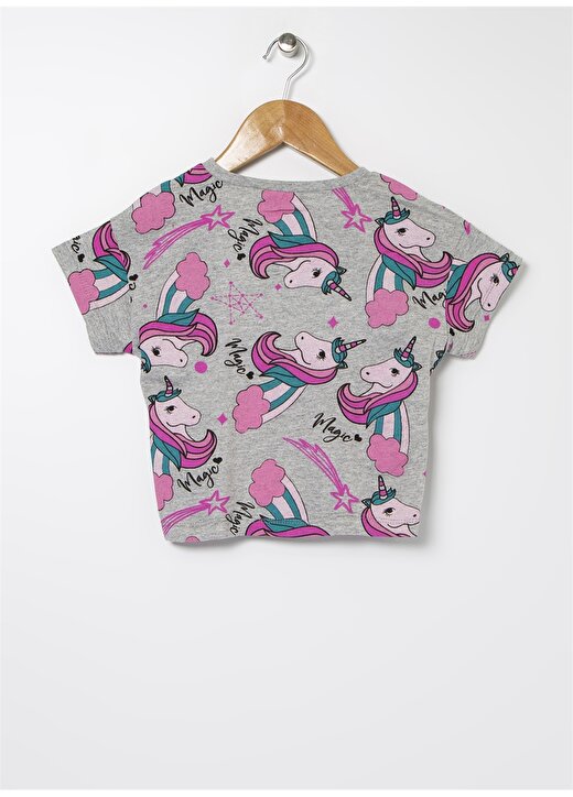 Koton Unicorn Desenli Etek Ucu Bağlamalı T-Shirt 2