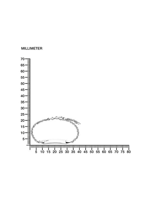 Amor 2016490 925 Ayar Gümüş Rodyum Kaplamalı Zincir Kadın Bileklik 3